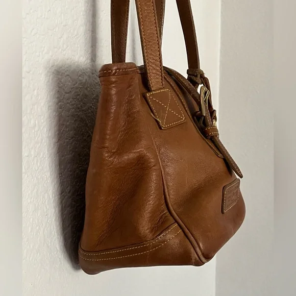 Vintage Dooney & Bourke brown leather bucket bag - Picture 8 of 14